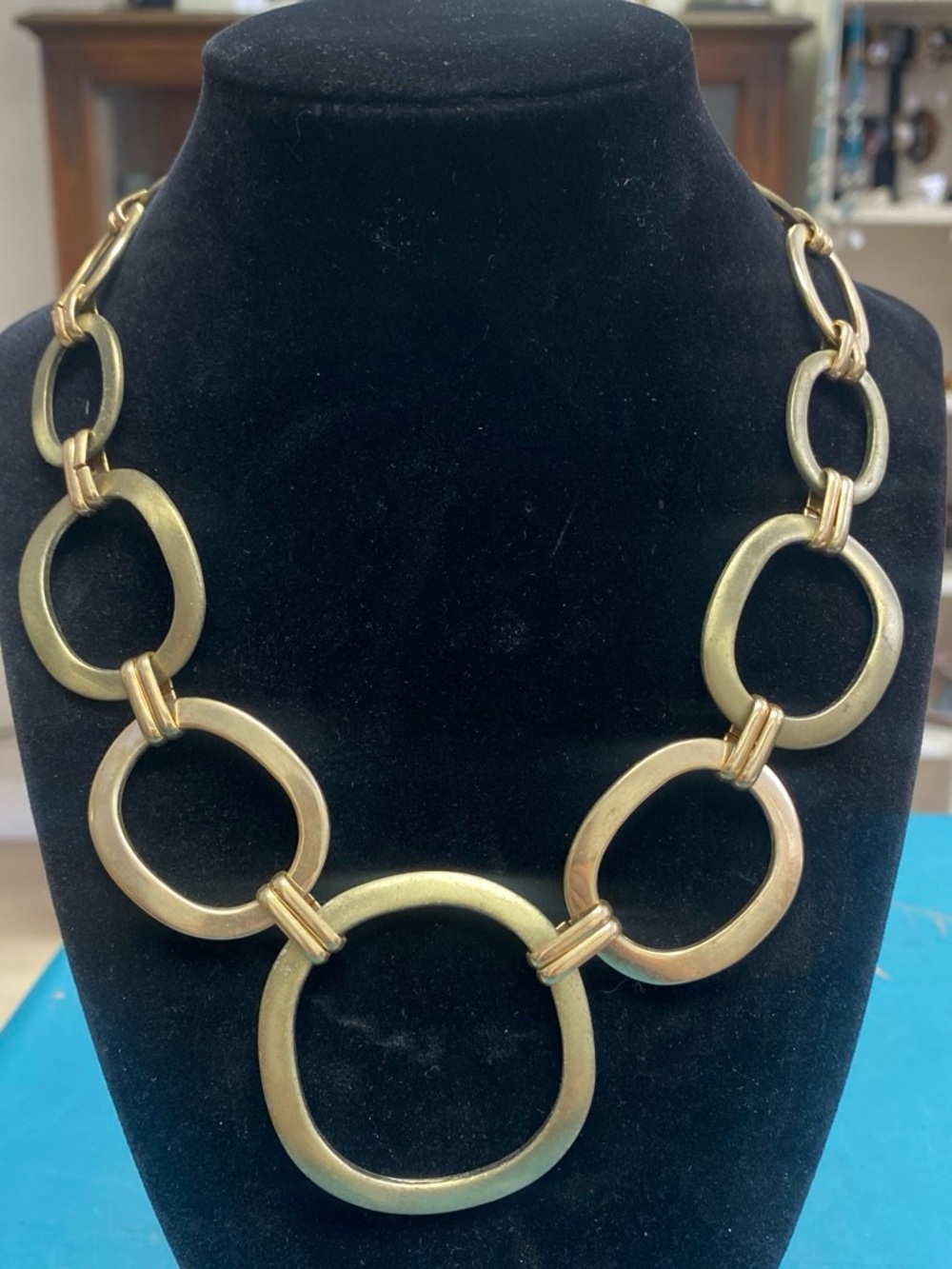 Gold tone  Link Statement Necklace - Women Jewelry